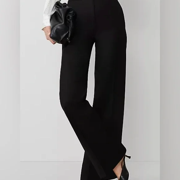 ann taylor black dress pants Ann Taylor Black Marisa Fit Flat Front Dress Pants Size 12  Mall Closeouts